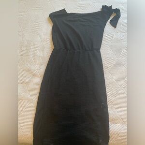 Off- Shoulder Jersey Midi Dress